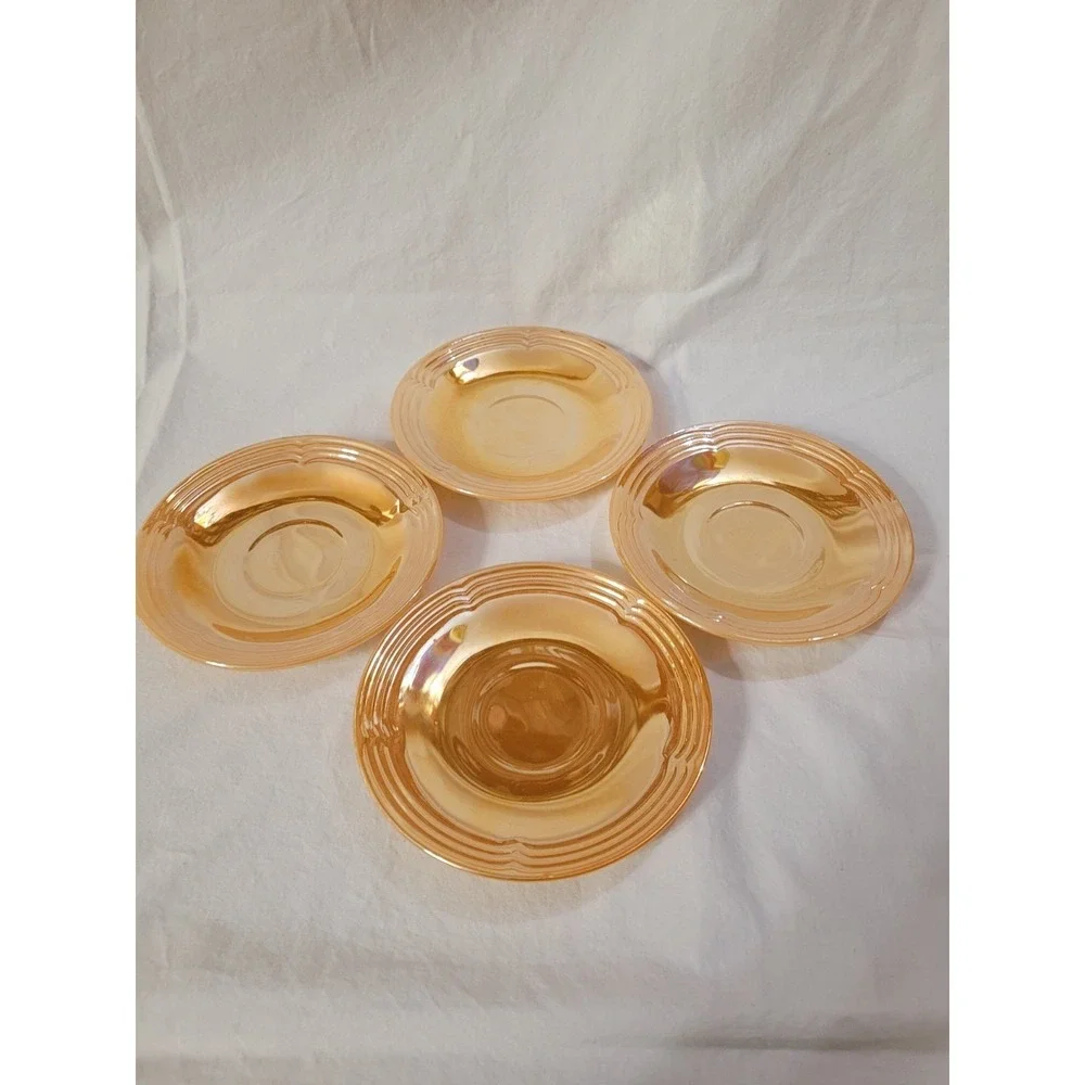Fire King Peach Lustre Saucer Dish 6